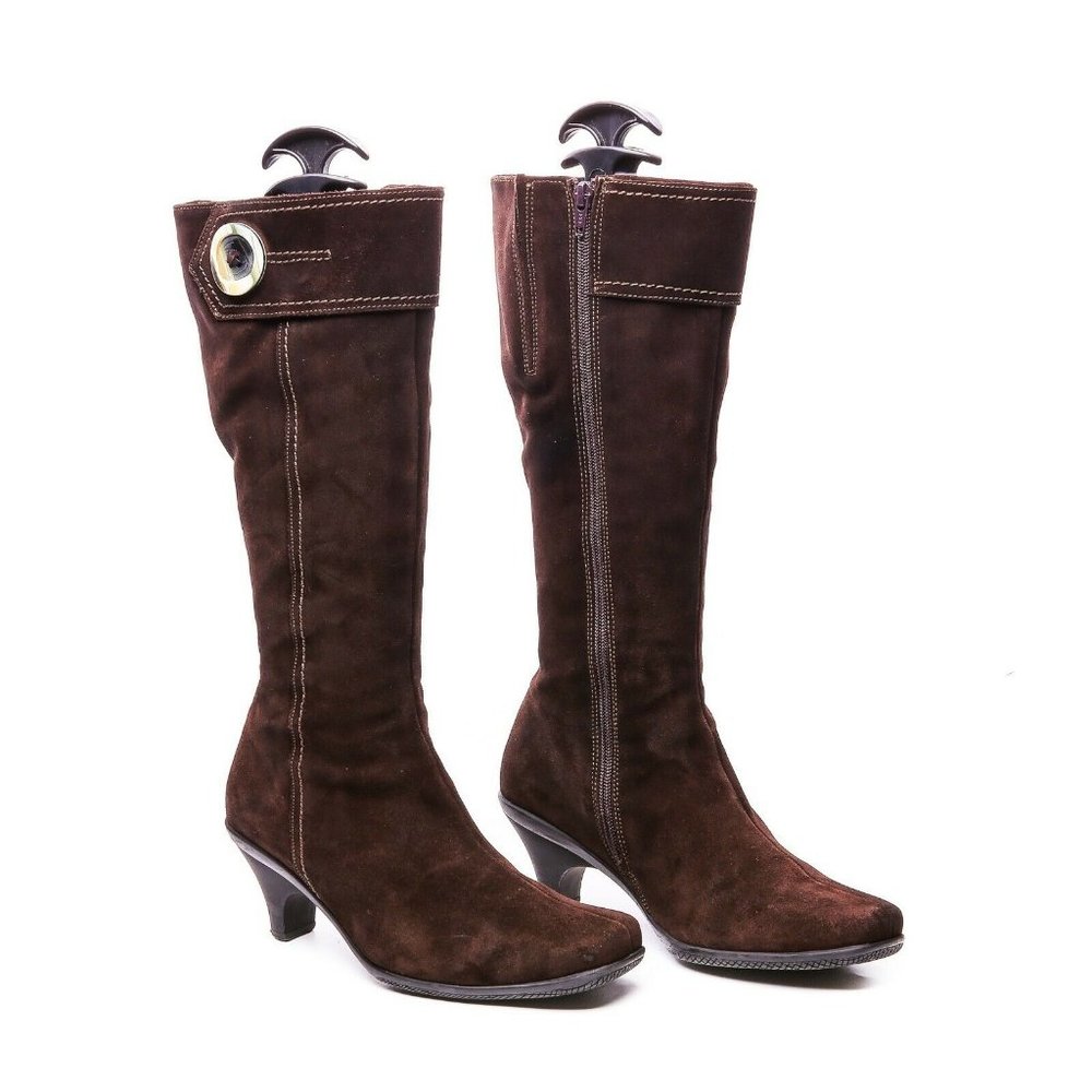 La Canadienne Celine Brown Waterproof Suede Boots